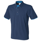 Front Row Contrast Cotton Pique Polo Shirt