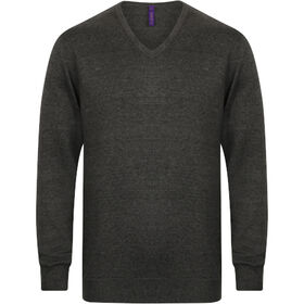 Henbury 12 Gauge V-Neck Jumper