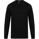 Henbury Cashmere Touch Acrylic V-Neck Jumper