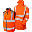 Leo Workwear Hi Vis 3-in-1 Clovelly Anorak with Torrington Bodywarmer