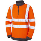 Leo Workwear Hi Vis ELBERRY Women's 1/4 Zip Sweatshirt