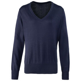 Premier Ladies Knitted V Neck Sweater