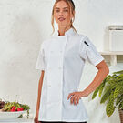 Premier Ladies Short Sleeve Chef's Jacket