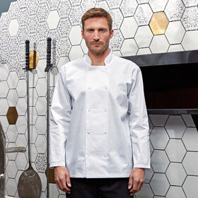 Premier Studded Front Long Sleeve Chef's Jacket